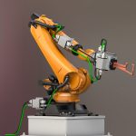 Schweissroboter-mit-Steuerungsmodulen