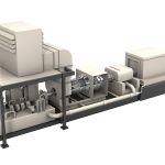 Skid mit Gasturbine in reduzierter Darstellung